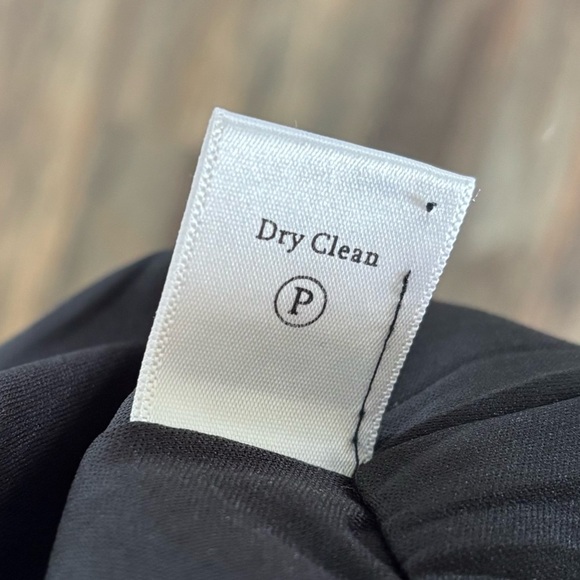 Coldwater Creek Midi Dress Sz M (10-12) Mesh Overlay Ruched Waistband Black Tan - Picture 10 of 12